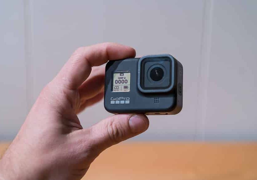 gopro Hero 8 in hand