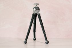 a flexible tripod standing upright.